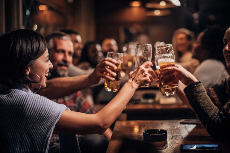 Friends in the pub